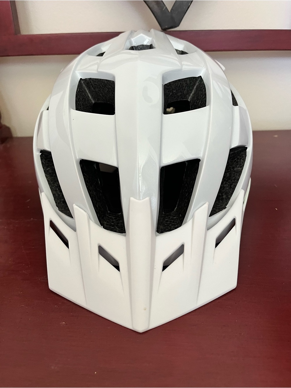 White & Lime Green Multi-Vent Bike Helmet - Unbranded